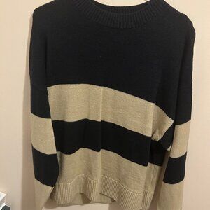 Black & Beige Striped Sweater